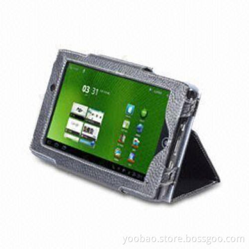 Genuine Leather Case for ACER A100, 7-inch with Executive Style, Comes in Black